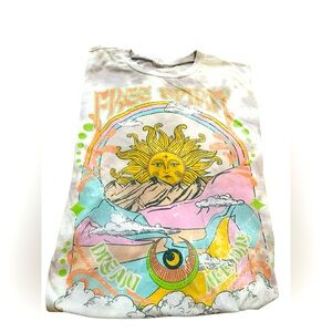 Free Spirit Sun Graphic Tee - White Multicolor